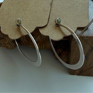 Artisan Sterling and Glass Earrings. 925. Minimalistic. Stunning.